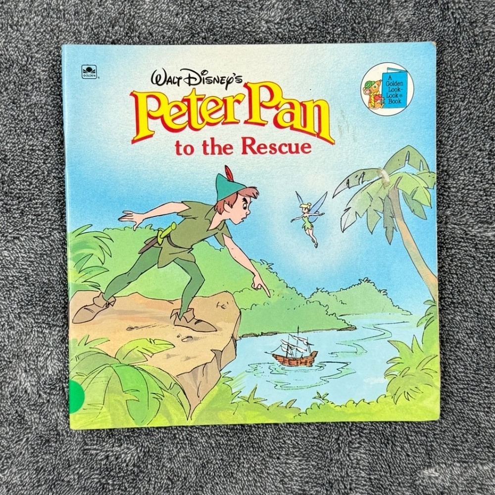 Vintage Disney Peter Pan to‎ the Rescue Golden Look-Look Book Paperback 1989